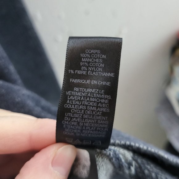 Express Men's Navy Pullover Button Ribbed Sleeve Sweater Size Large Preppy Fall - Picture 6 of 9